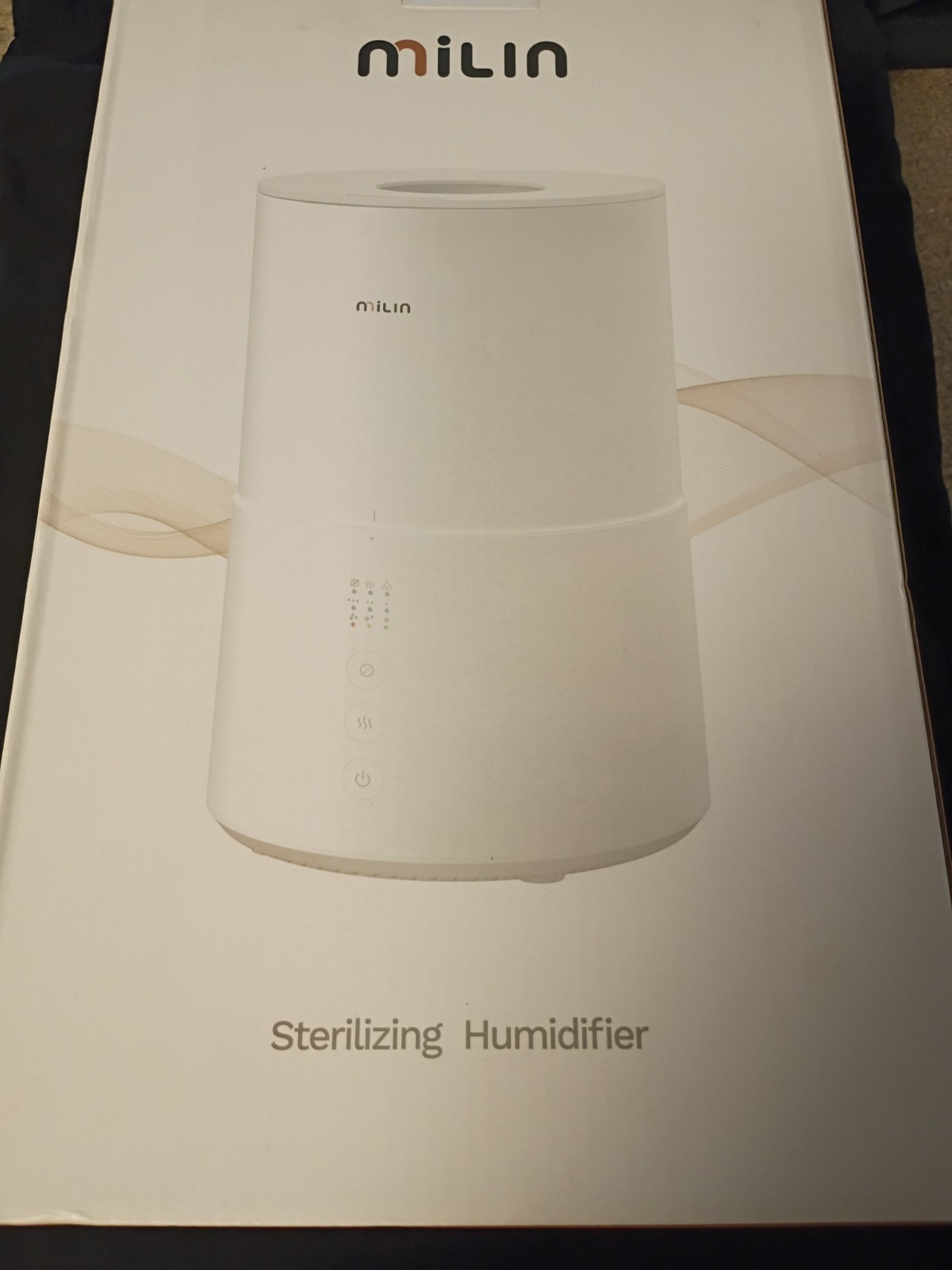 Milin Sterilizing Humidifier Top Fill Cool Mist Humidifier Bedroom Home Open Box