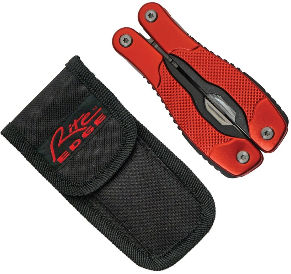 Rite Edge Multi-Function Pliers Blades Ruler Reamer Screwdrivers Can Opener
