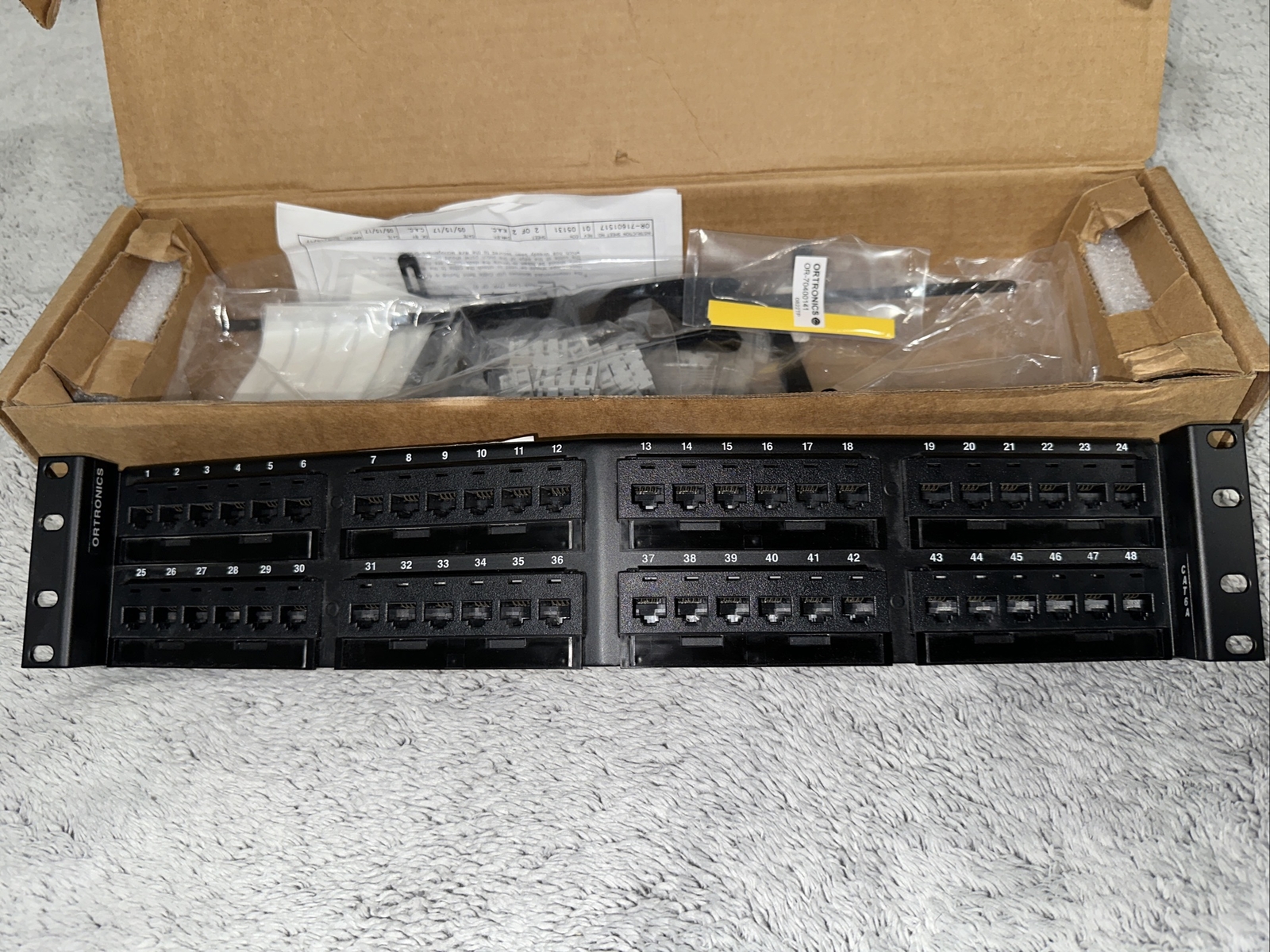 Ortronics CAT6A Angled 48 Port Patch Panel (OR-SPA6AU48)