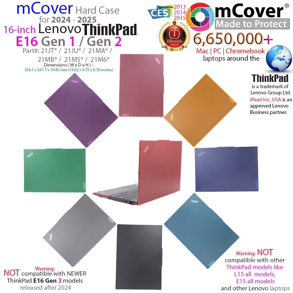 NEW mCover® Case for 2024-2025 16" Lenovo ThinkPad E16 Gen 1 / 2 Windows Laptop