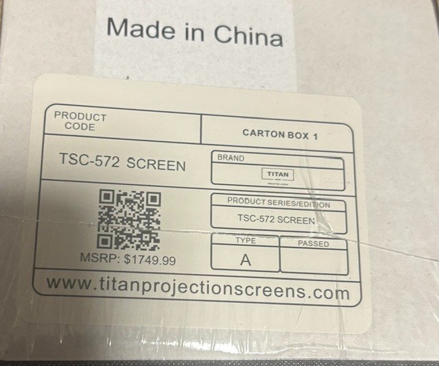 Titan Digital Projector Screen - BRAND NEW