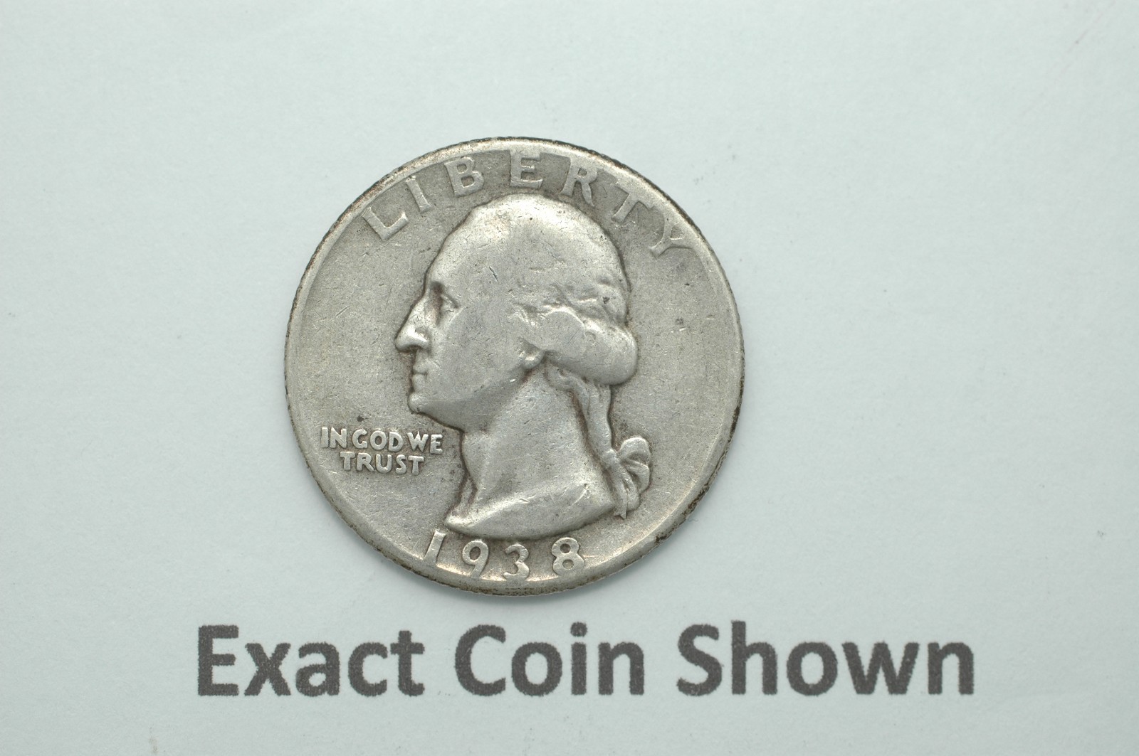 1938 P Washington 90% Silver Quarter no mint mark Philadelphia