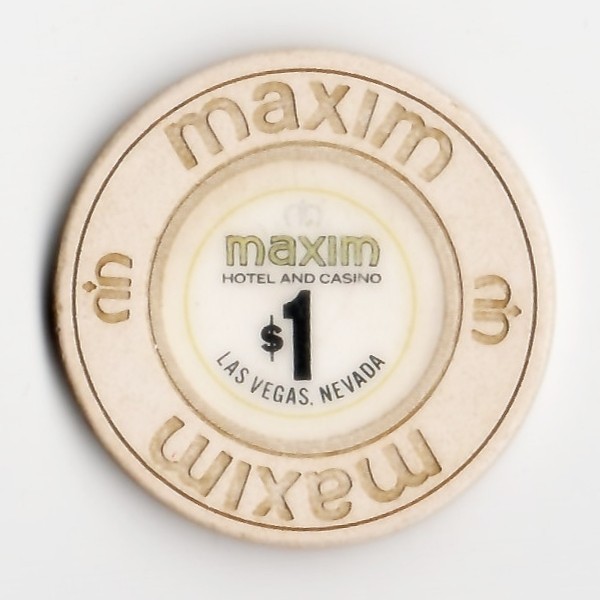1990s MAXIM HOTEL AND CASINO LAS VEGAS NEVADA $1 CASINO CHIP CG019226