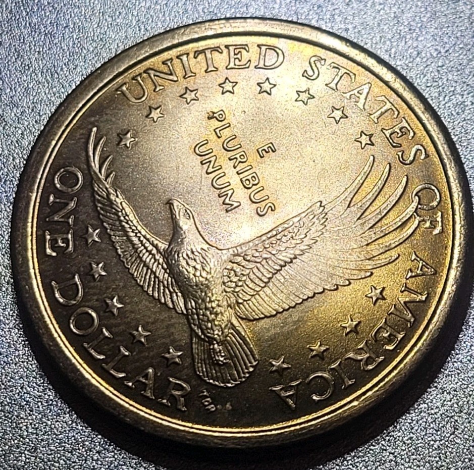 2000 D Sacagawea one dollar coin eagle" error coin .
