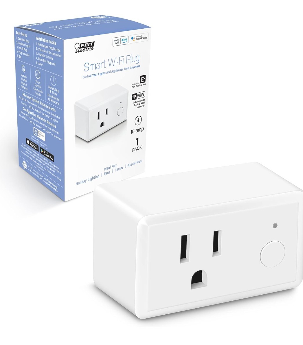 Feit Electric Smart Wi-Fi Plug, Works with Alexa and Google Home  new in box