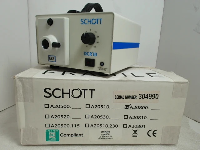 Schott A20800 DCR III EKE Fiber Optic Light Source 90-250VAC 2.5A-New In Box