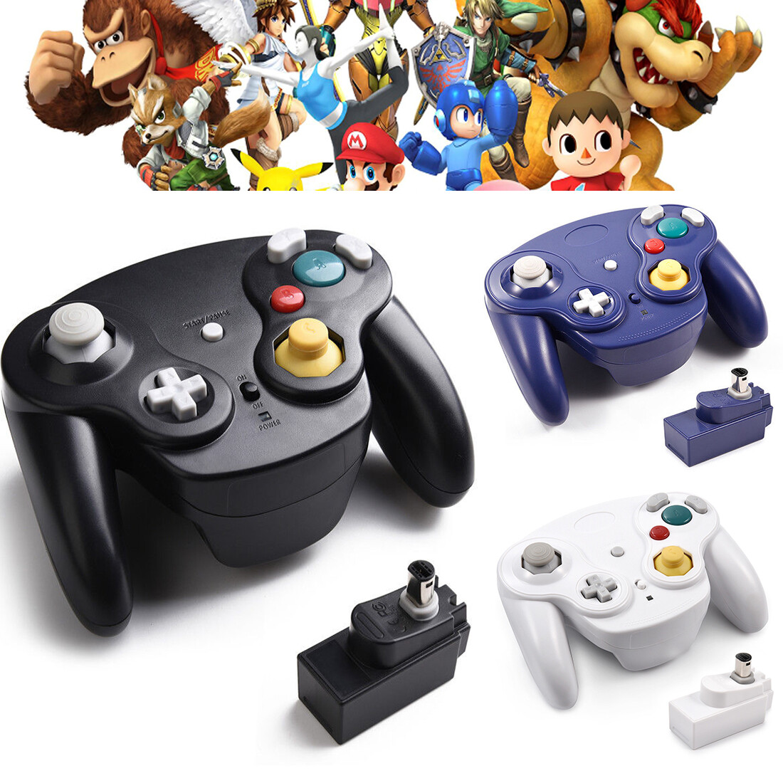 Wireless Gamecube Controller w/ Adapter For Original Gamecube NGC Switch PC Mac