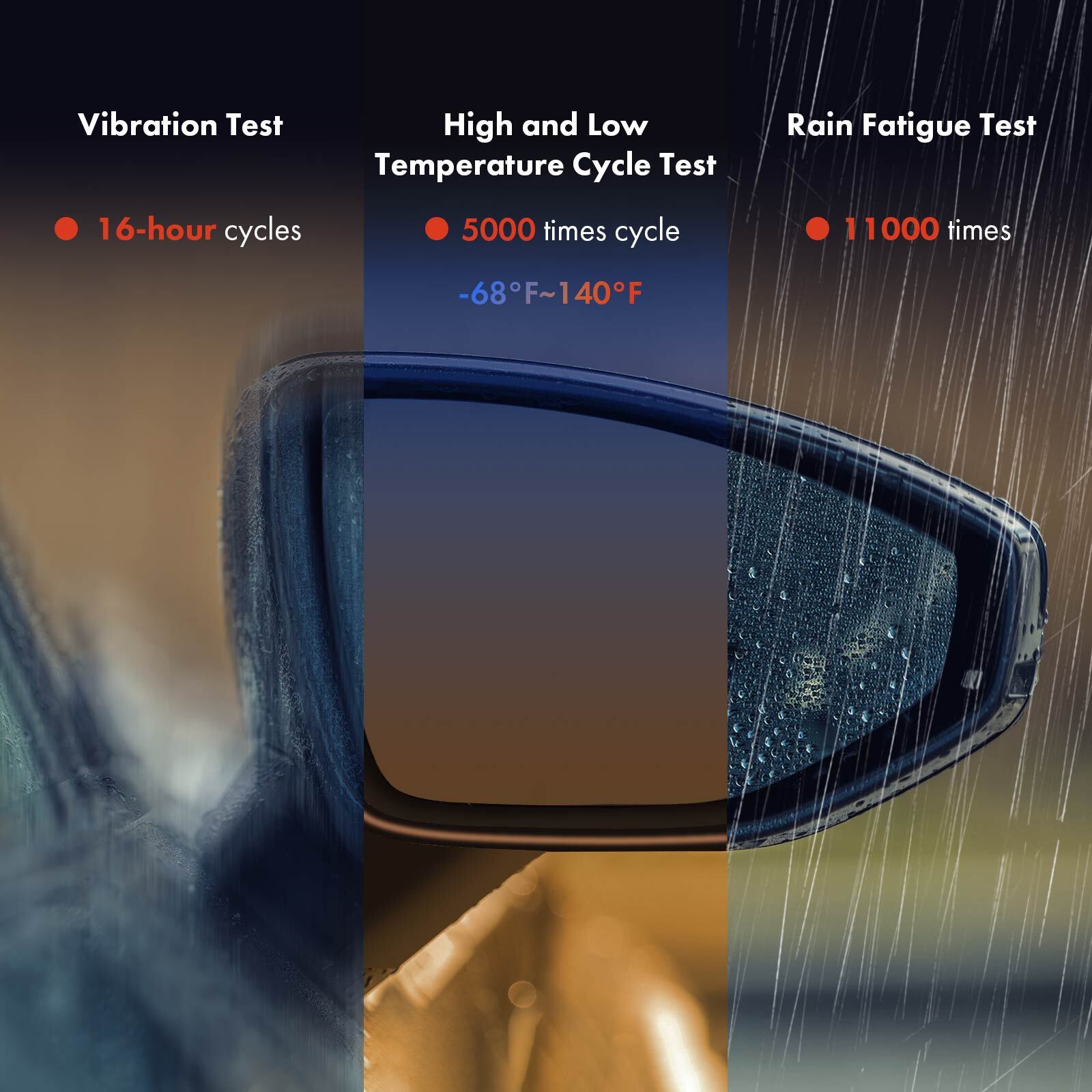 Left Side Textured Black Powered Heated Mirror w/ Signal Light for Chevy Malibu