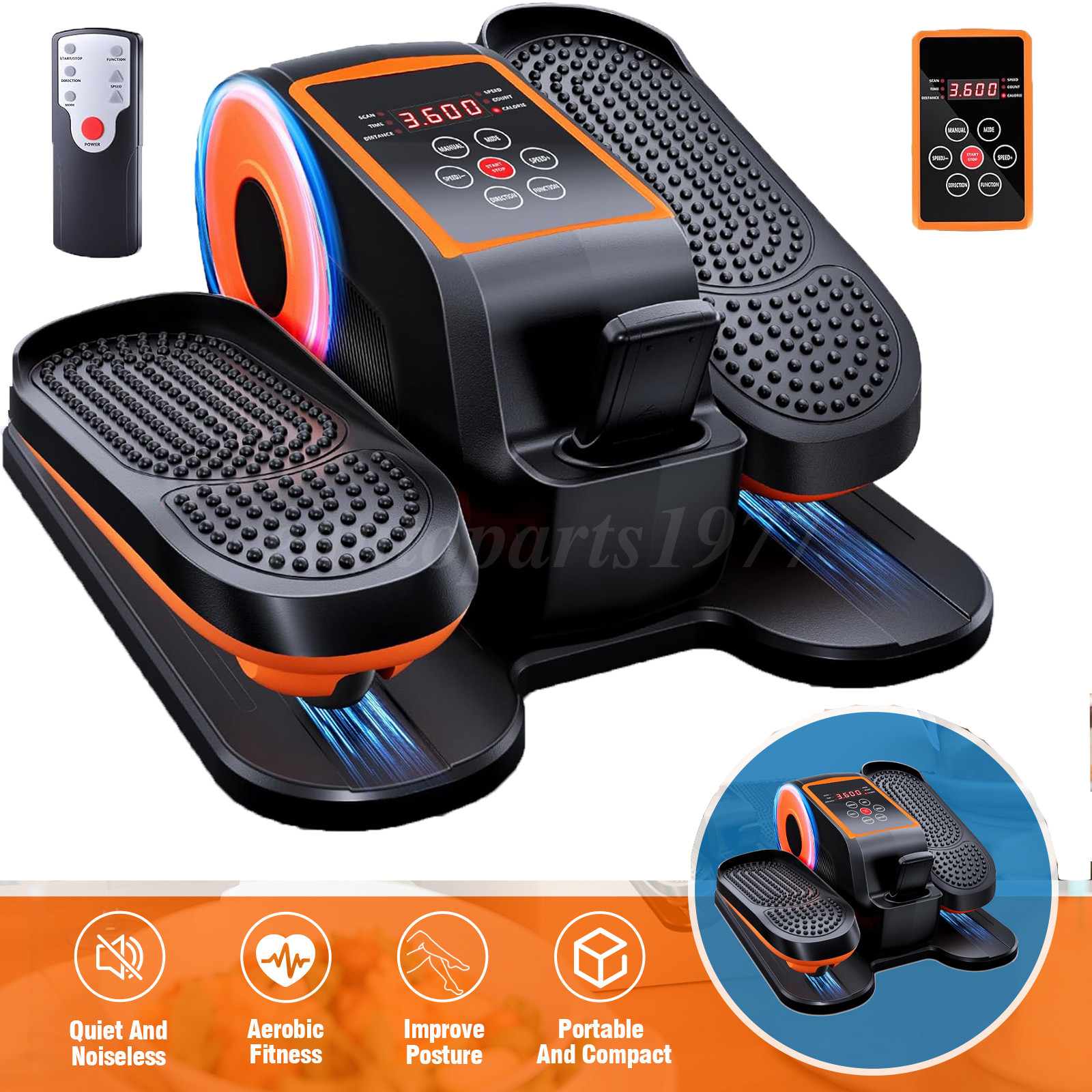 Seated Pedal Exerciser Under Desk Elliptical Machine for Seniors Fully Assembled