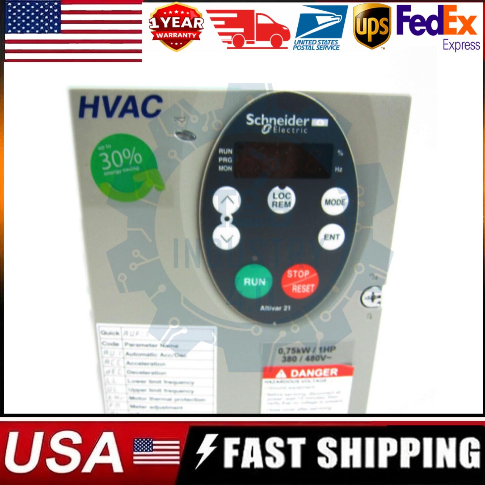 NEW Schneider In Box Schneider ATV21H075N4 AC Speed Drive