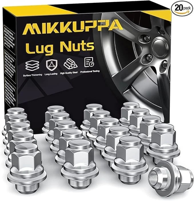 MIKKUPPA 20Pcs M12X1.25 Chrome Lug Nuts for Nissan Infiniti Factory Wheels