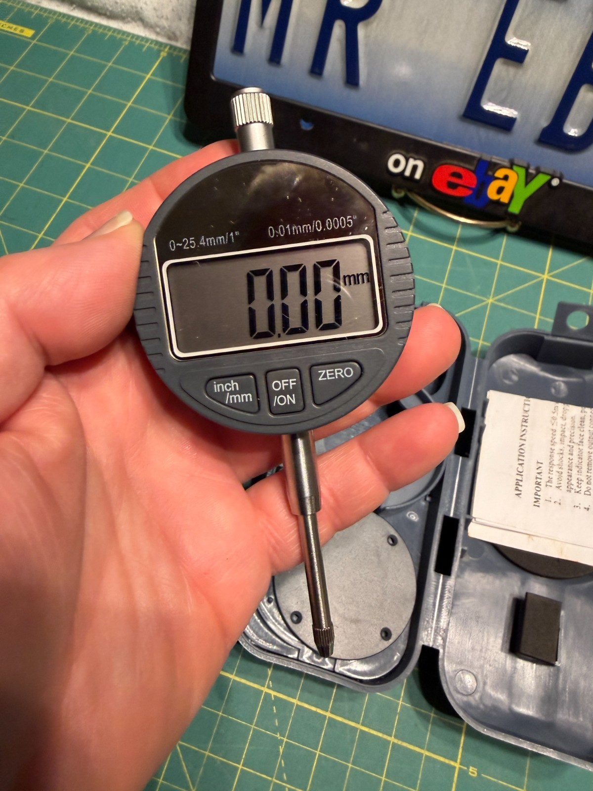 Digital Dial Indicator 1inch/0.0005inch LCD Display Electronic Test Indicator