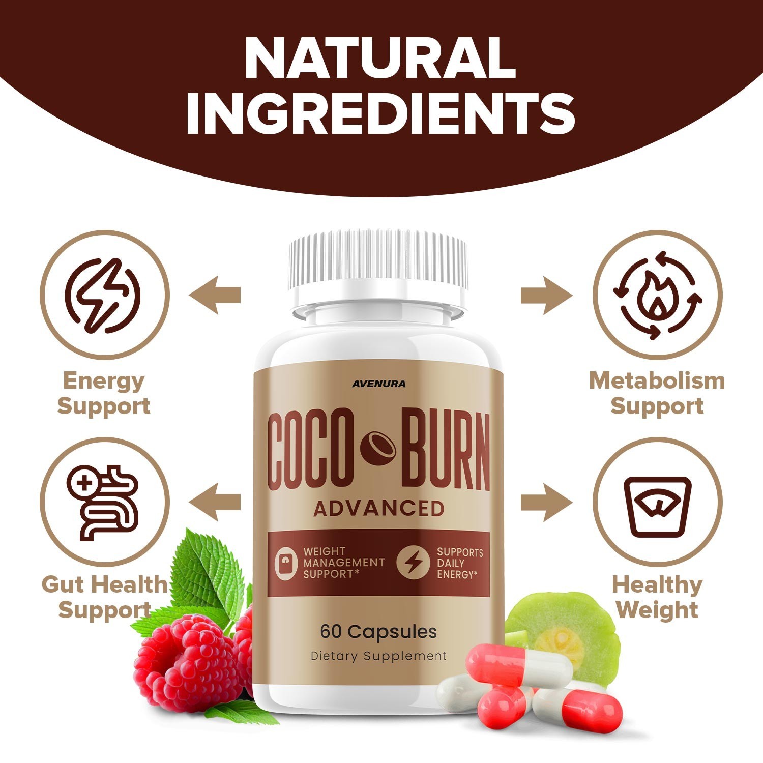 (3 Pack) Coco Burn – Cocoburn Advanced Capsule Supplement Pills Daily Health