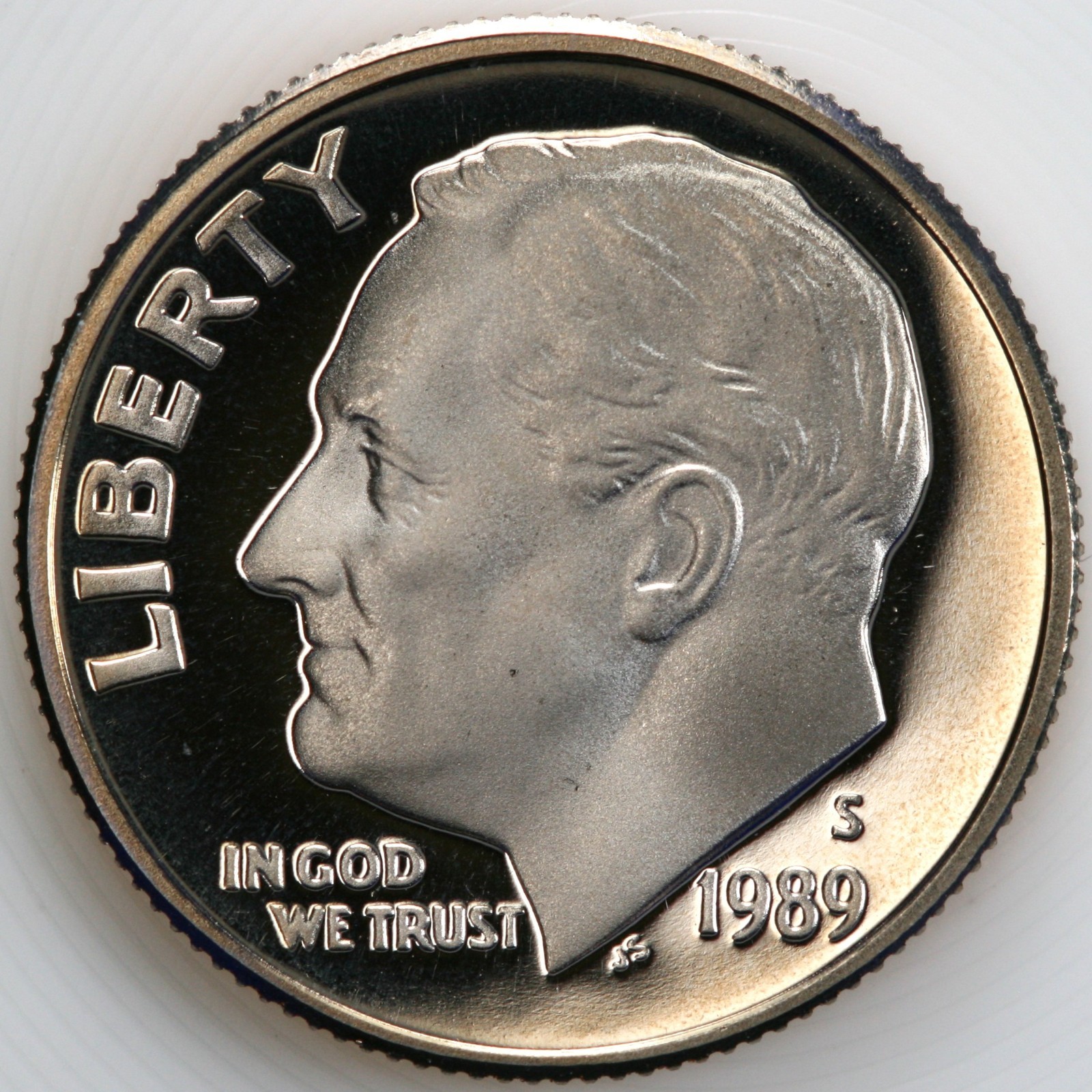 1989 S Gem DCam Proof Roosevelt Dime CN-Clad