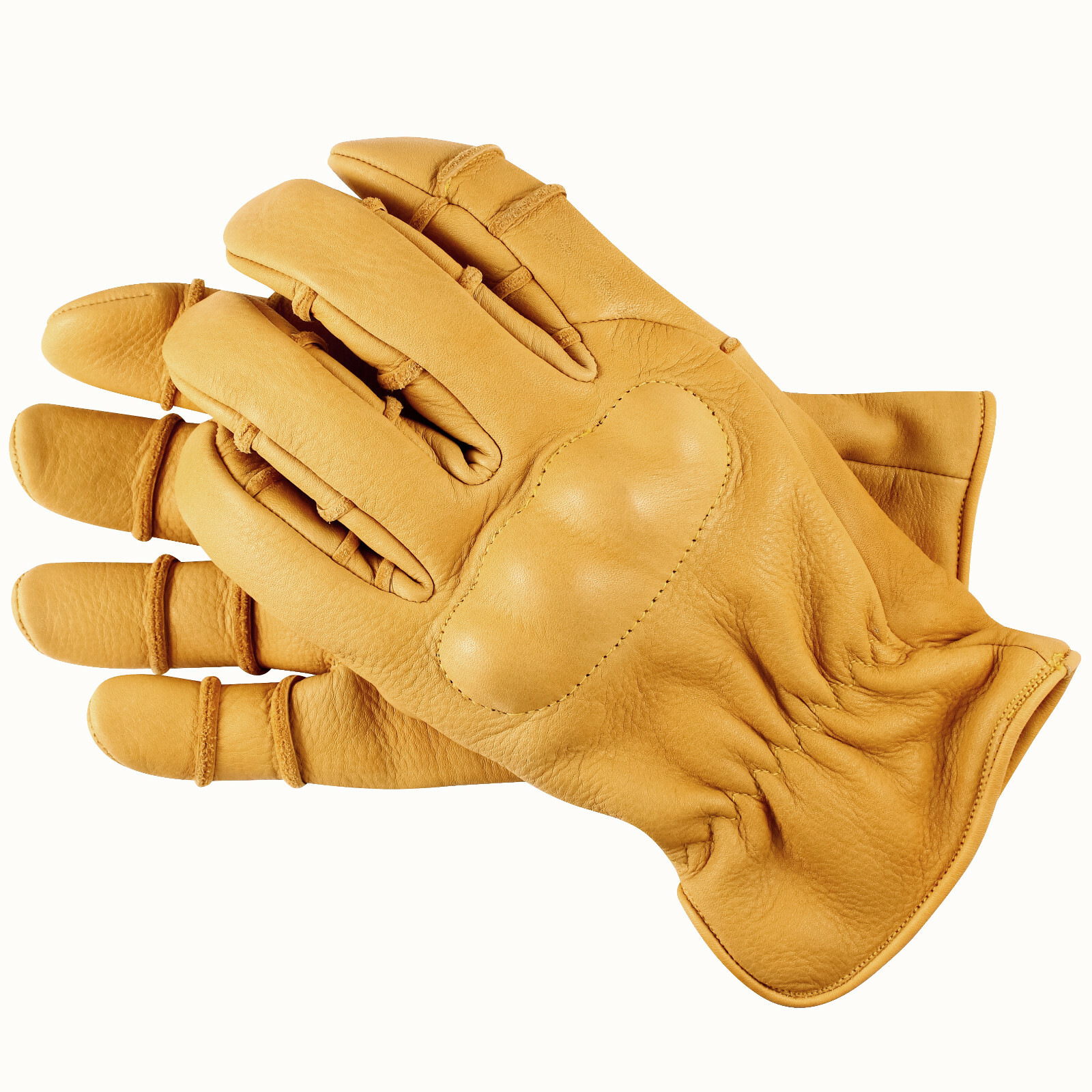 Riparo Leather Construction Safety Work Hard Knuckle Gloves for Men