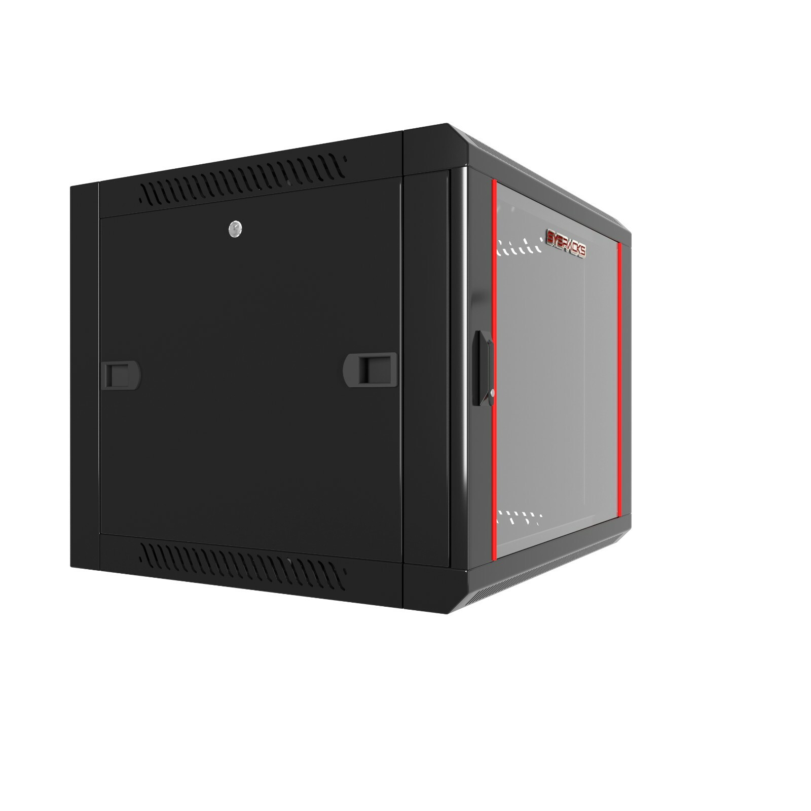 Server Rack 9U Wall Mount Cabinet Locking Networking Data Enclosure Glass Door