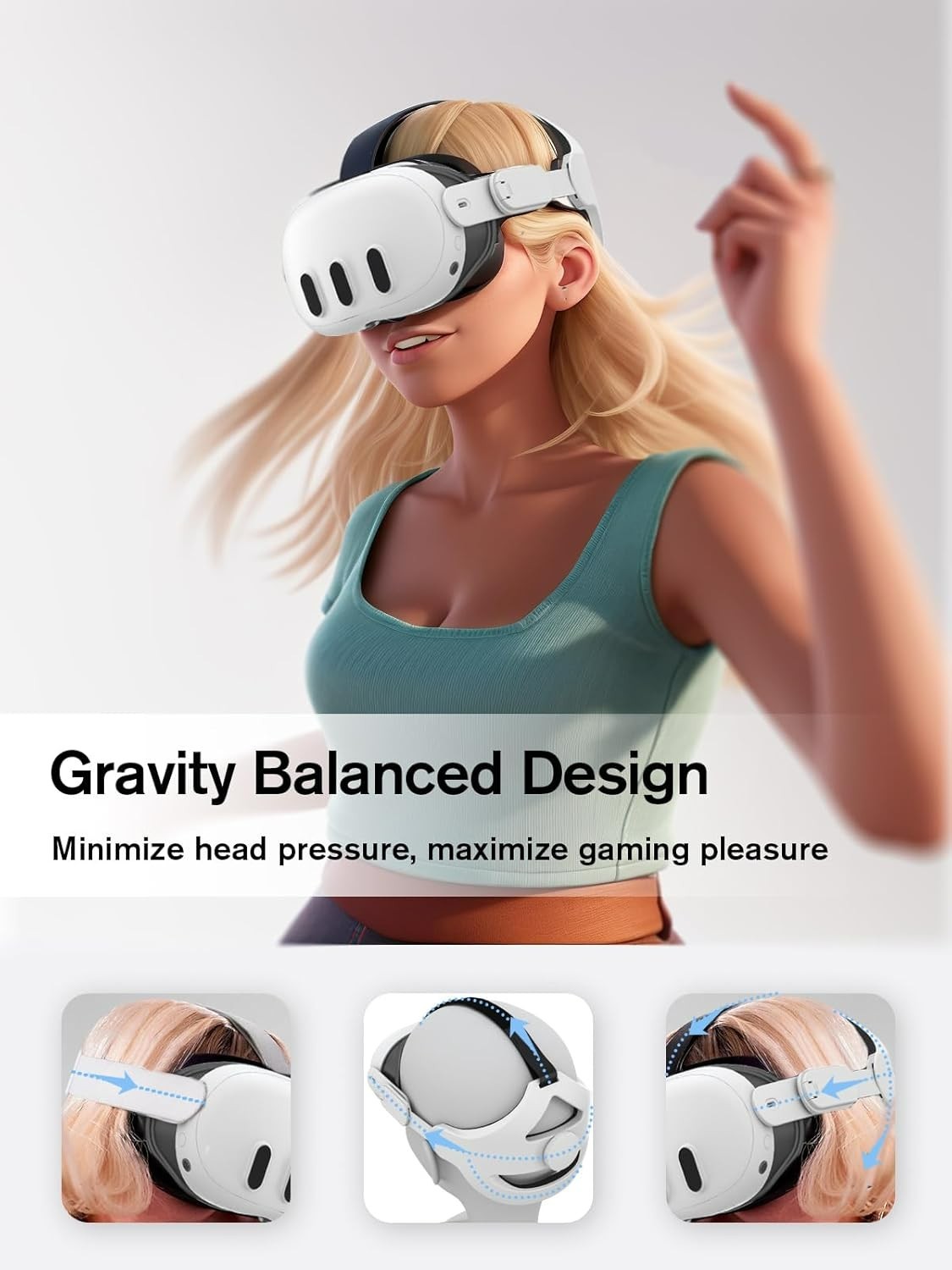 Adjustable Head Strap Compatible with Quest 2 VR Headset, Elite Strap Replace...