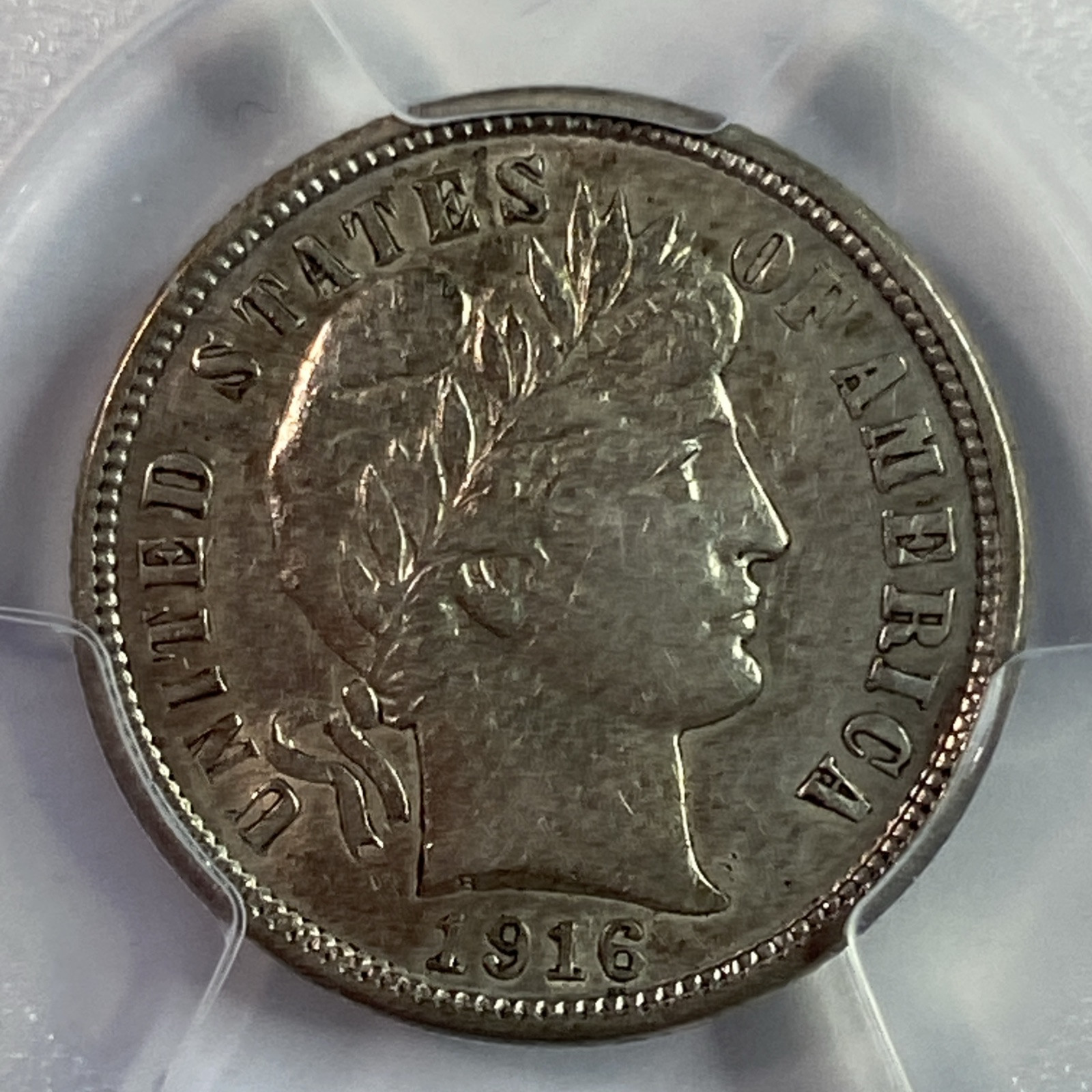 1916-P Barber Dime PCGS AU50