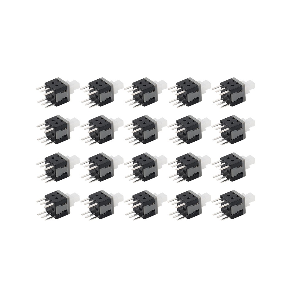20PCS 5.8x5.8x10mm Tact Tactile Self Lock 6 Pins Push Button Switch Latching