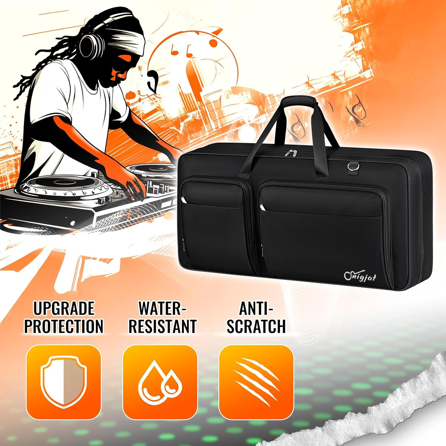 DJ Controller Case for DDJ FLX10 / 1000 / REV7 / FLX6, Padded Large Capacity DJ