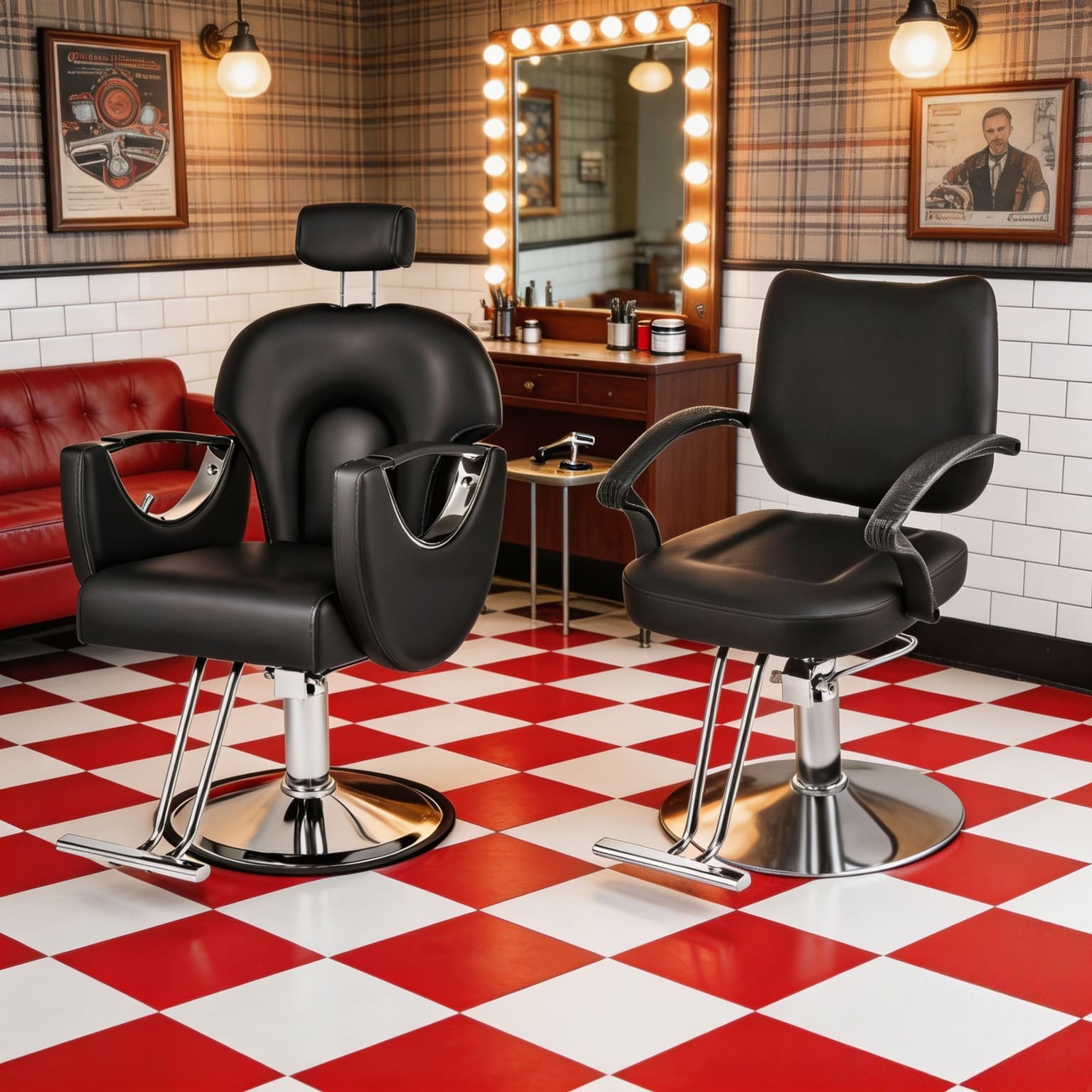 360° Styling Hydraulic Black Reclining Barber Chair Salon Beauty Spa all Purpose