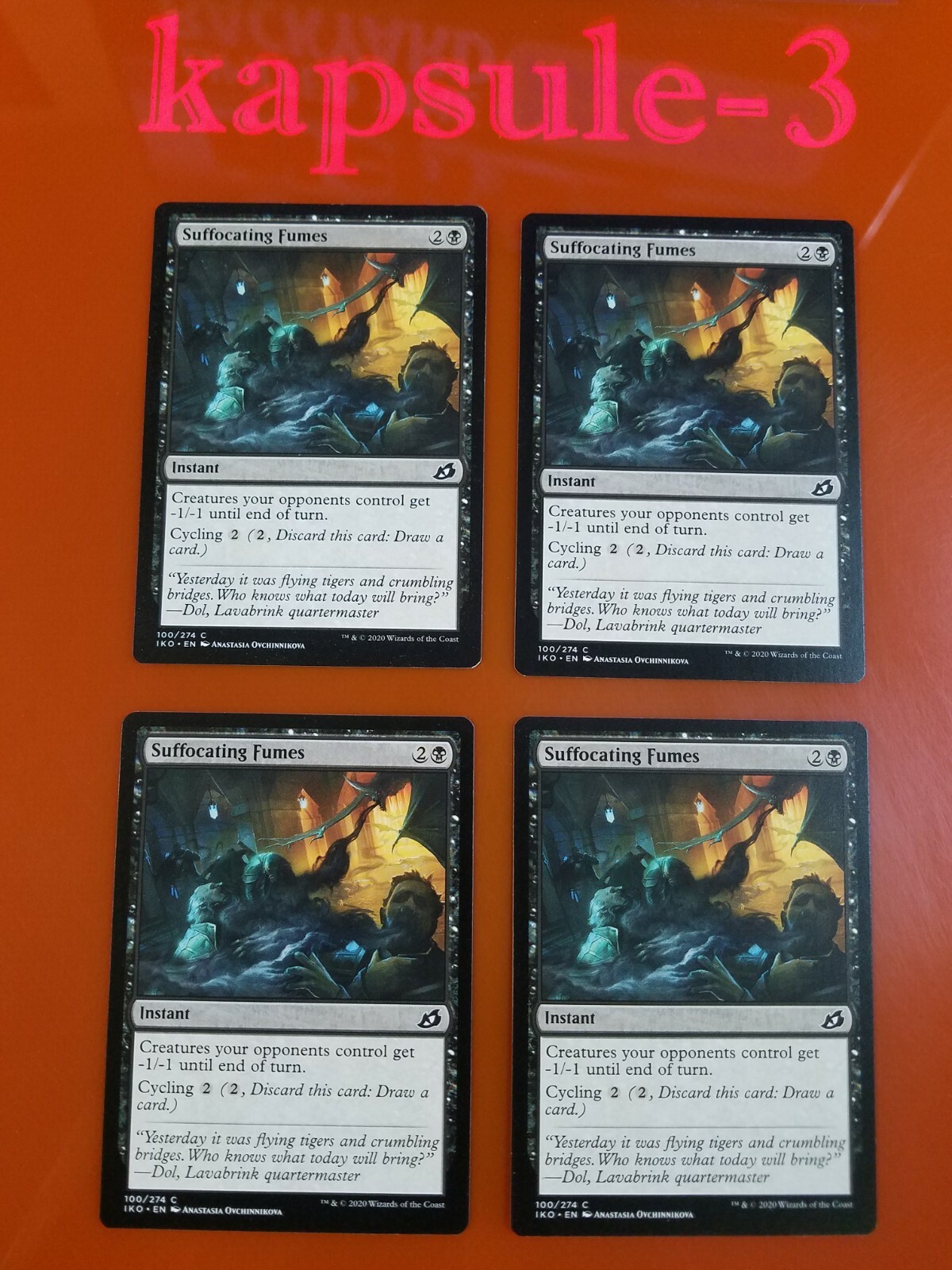 4x Suffocating Fumes | Ikoria Lair of Behemoths | MTG Magic Cards
