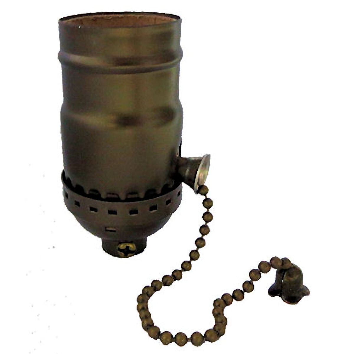 LOT OF 10... OFF/ON ANTIQUE BRASS (E-26) PULL-CHAIN SOCKET  TR-11AB