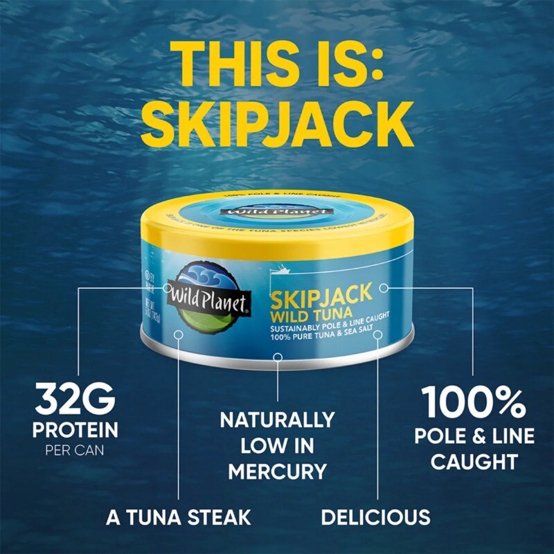 (4 pack) Wild Planet Skip Jack Wild Tuna 5 oz