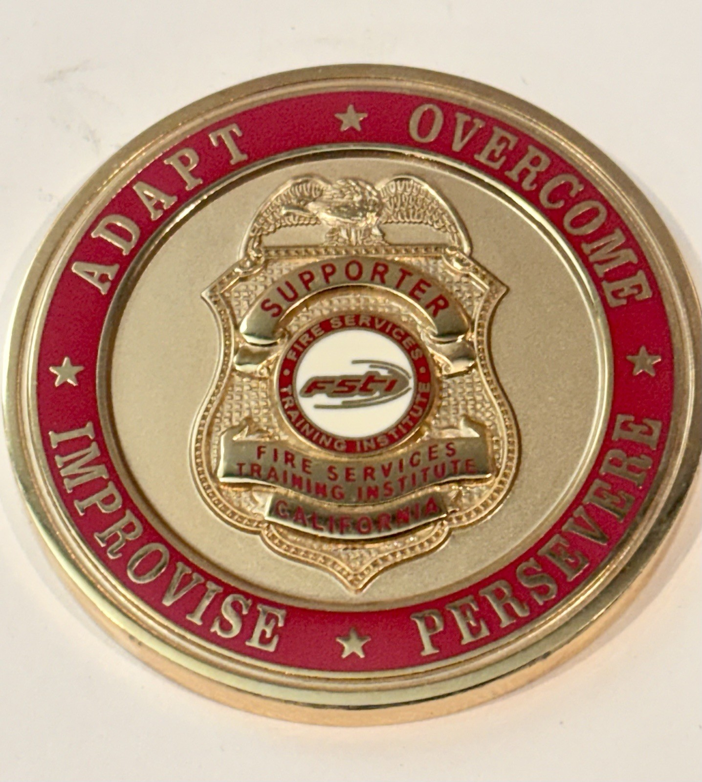 FSTI Fire Services Training Institute California Supporter Firefighter Coin