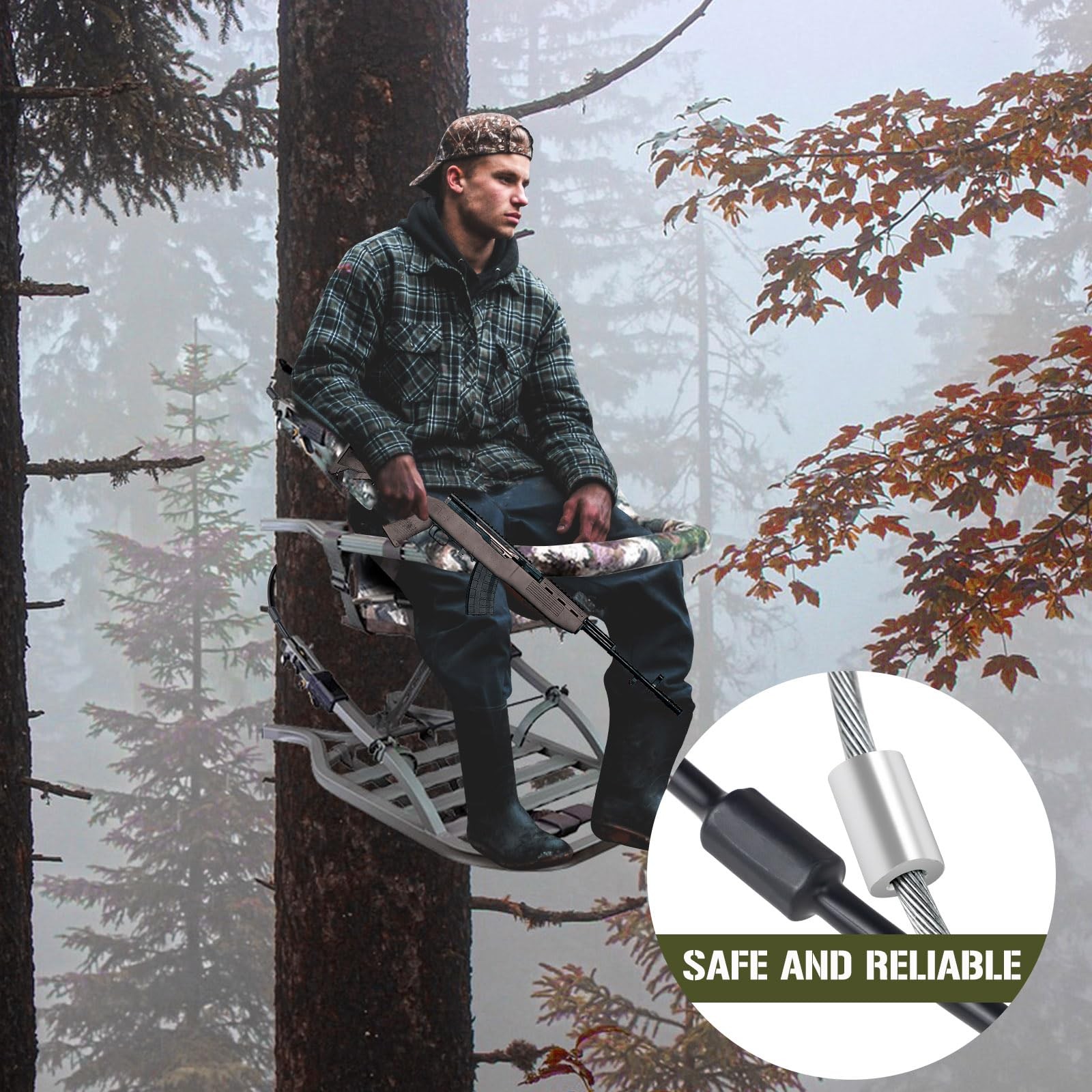Replacement Tree Stand Cables, 2PCS Replacement Cables for Climbing Treestand...