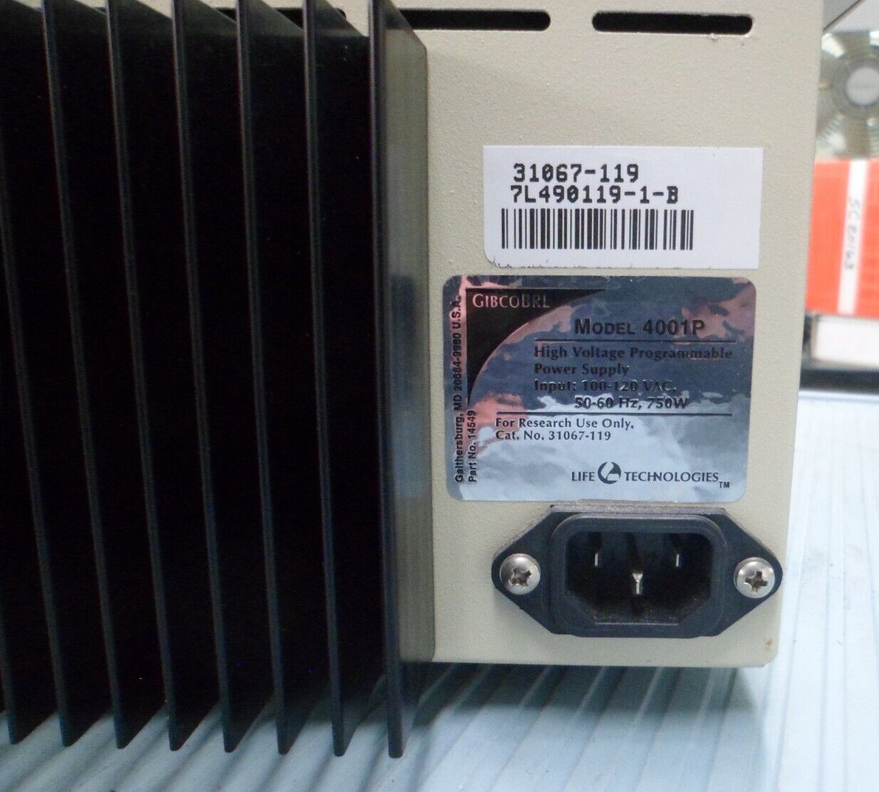 Life Technologies Model: 4001P Programmable Power Supply