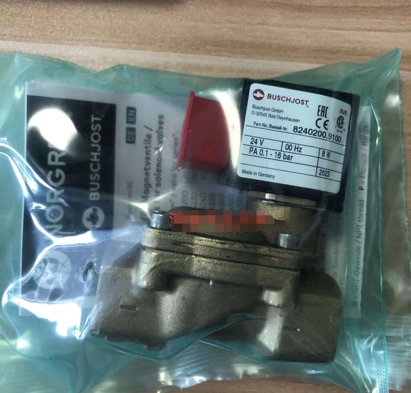 1pc NEW 8240200.9100.024.00 8240200.9100 24V 8W Solenoid Valve
