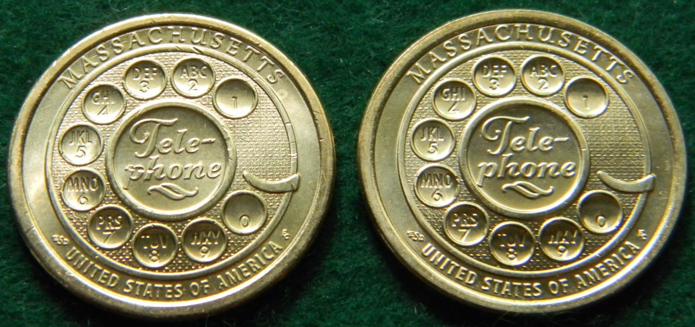 2020 P&D MASSACHUSETTS TELEPHONE INNOVATION DOLLAR UNCIRCULATED (2 COIN SET)