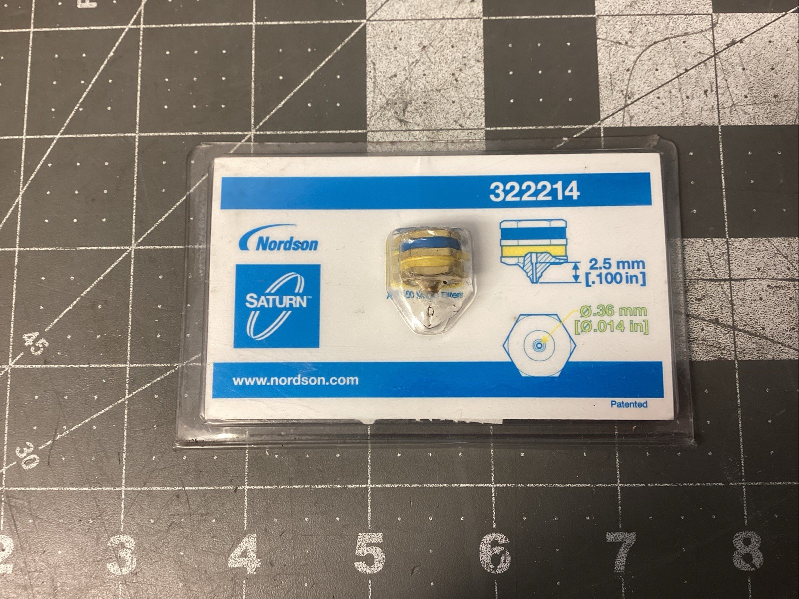 Nordson 322214 Precision Hot Melt Nozzle 0.36mm - (LXE15S)