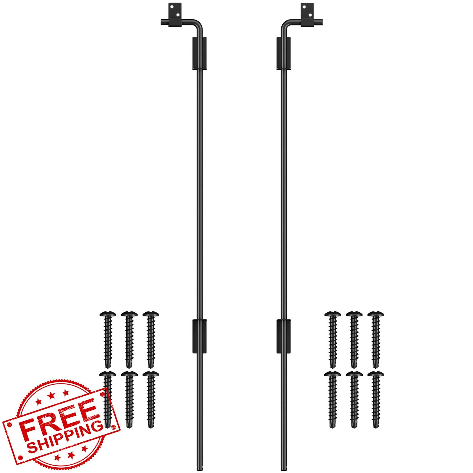HIMIRICH 36" Cane Bolt Gate Latch Rod 2 Pack