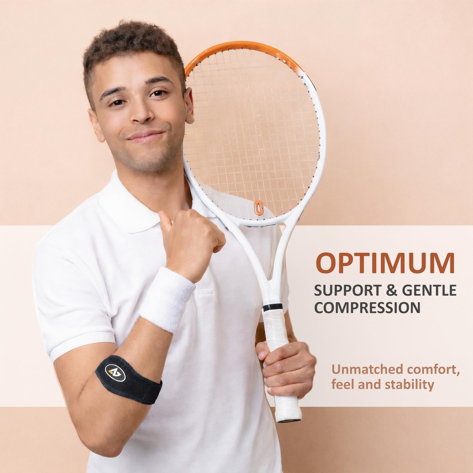 AetherGear Tennis Elbow Brace with Bonus Replacement Strap 1 pack Forearm Br...