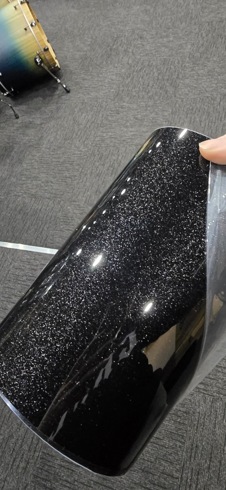 DFP Drum Wrap - Black Sparkle  ***CLEARANCE***