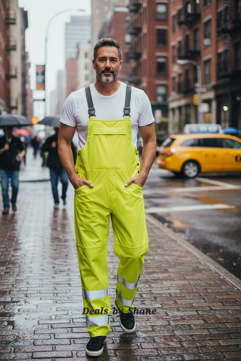 Helly Hansen Men's Alta Shelter Bib - Safety - Workware- Hi-Viz X-Large