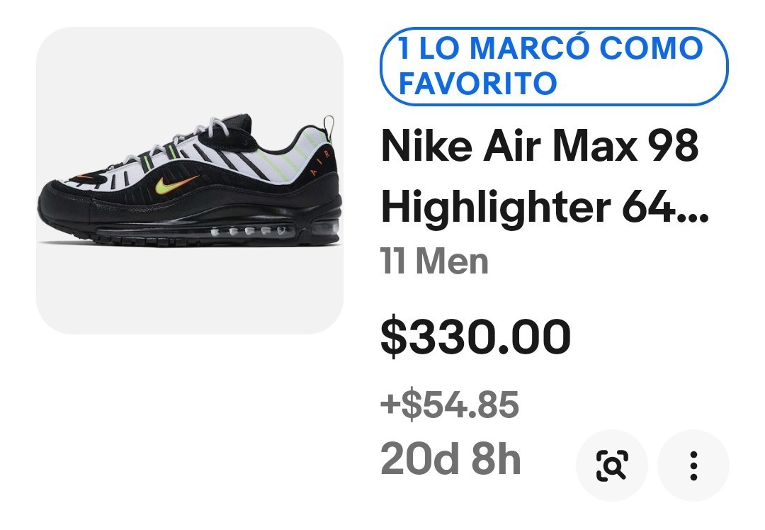 NikeAirMax98,.size:10.5,Highlighter Black