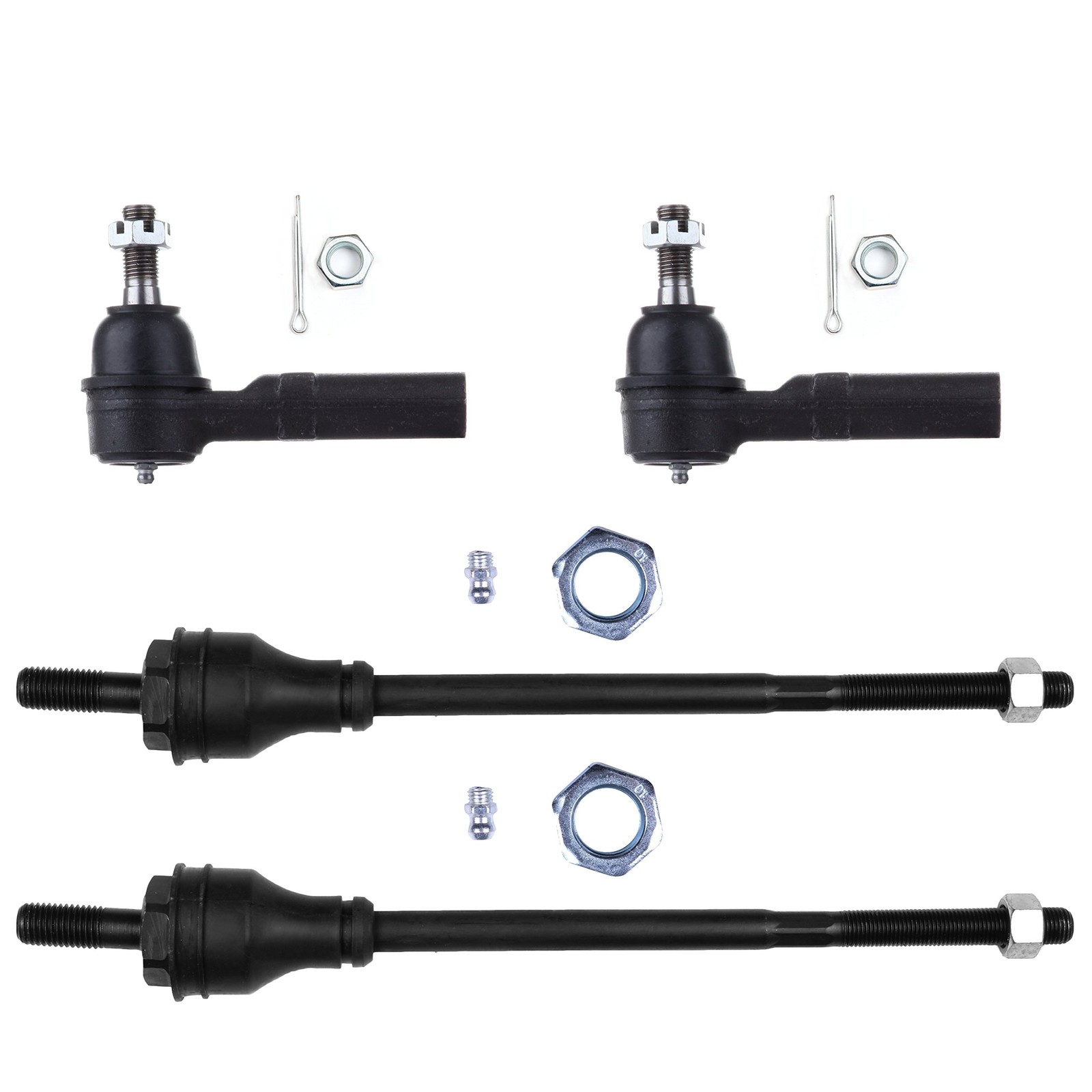 4pcs Inner Outer Tie Rod End Front Suspension 2003-2010 Express Savana 2500 3500