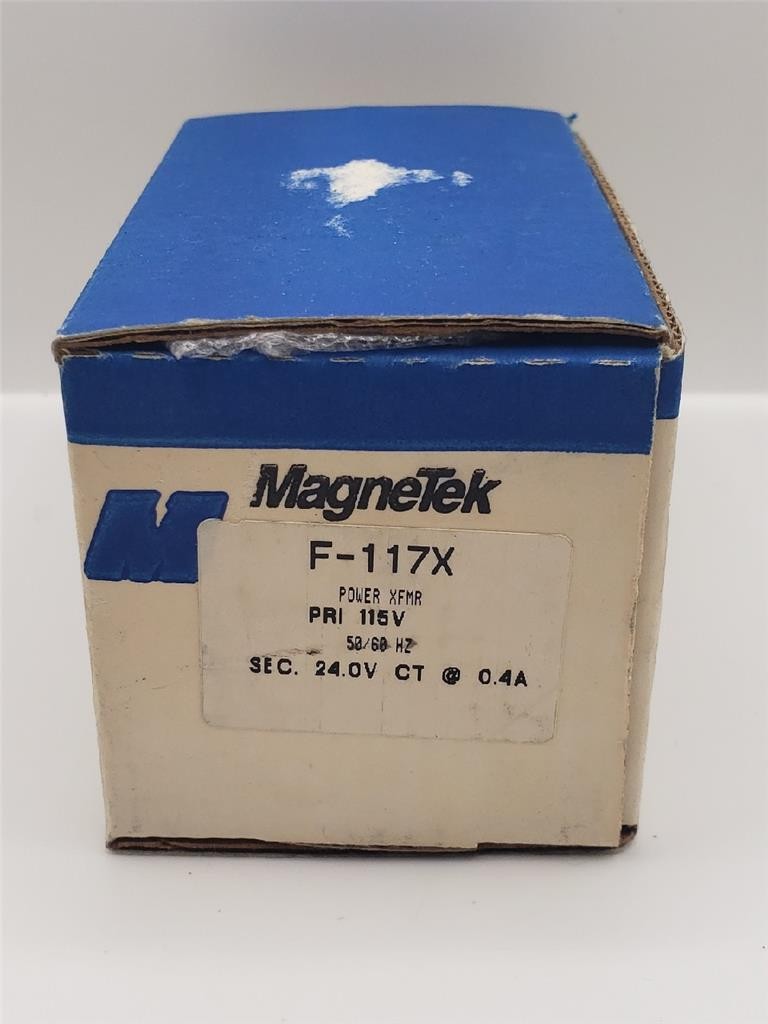 New Magnetek Power Transformer F-117X Pri 115 50/60 HZ SEC 24.0V CT @ 0.4A XFMR