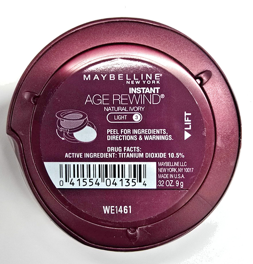 Maybelline Instant Age Rewind Compact Cream Foundation, Natural Ivory light 3