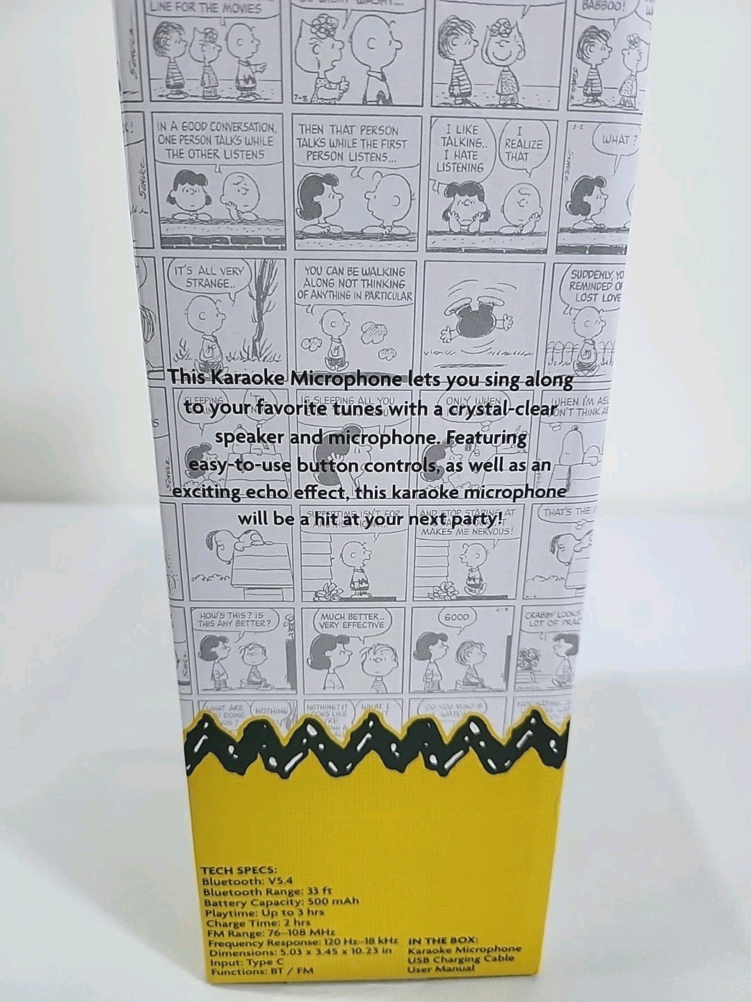 Peanuts Snoopy Bluetooth Karaoke Microphone Wireless Speaker New Sealed NIB