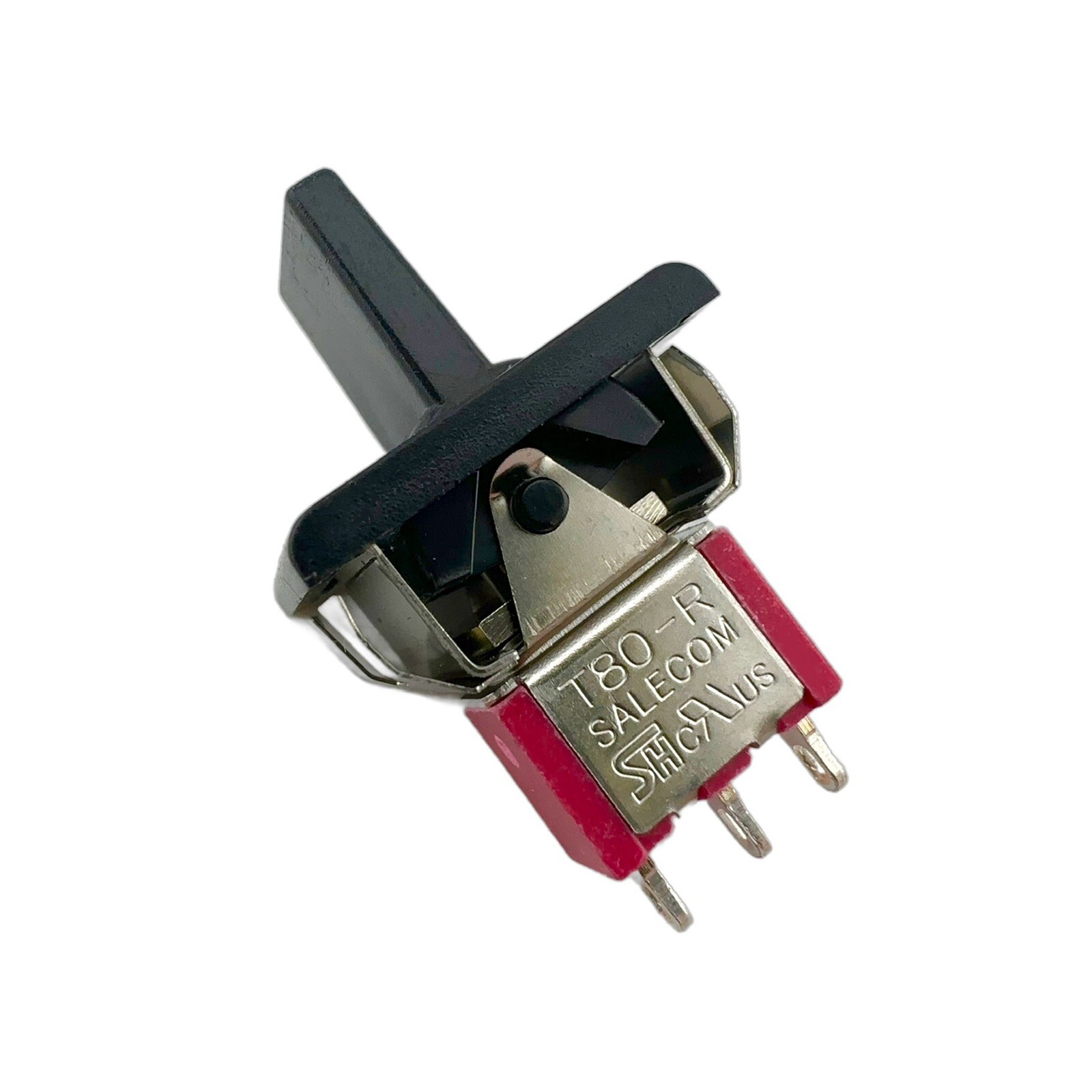 Salecom T80-R R8016A (ON) OFF (ON) 3-Pin Square Mini Paddle Toggle Switch