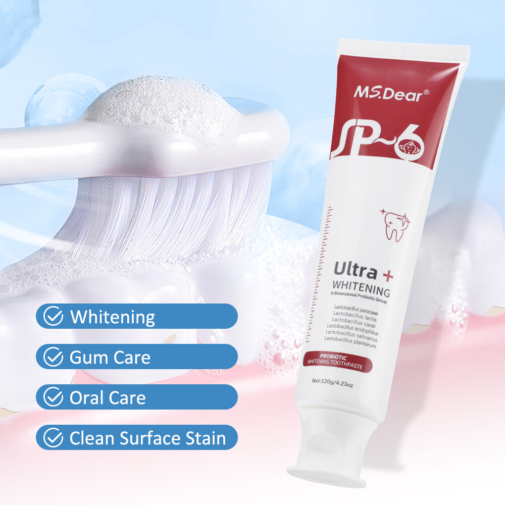 2Pack SP-6 Probiotic Toothpaste,Sp-6 Toothpaste Whitening Quick White Toothpaste