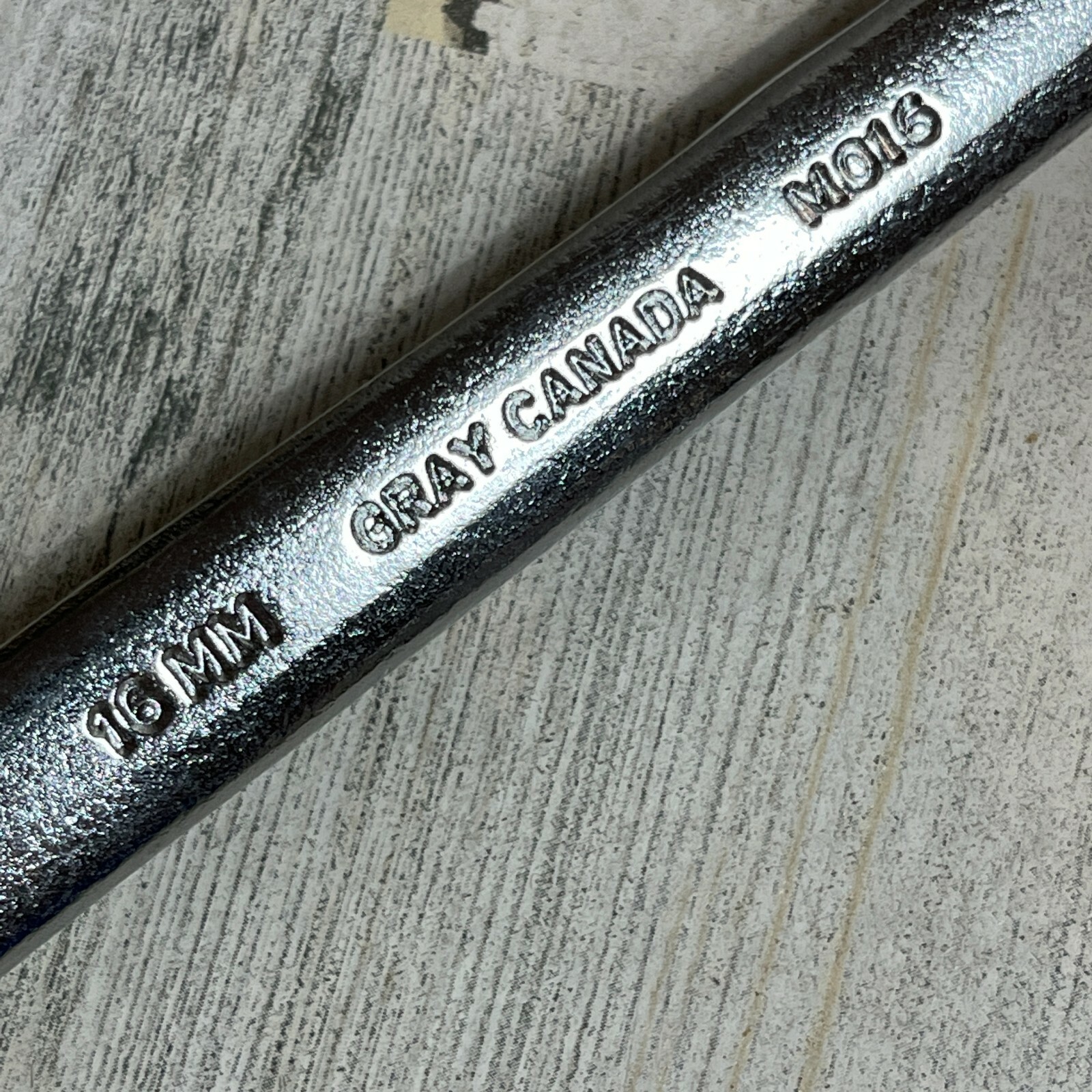 Gray Canada 16MM Combination Open and 12 Pt Box End Wrench MO16