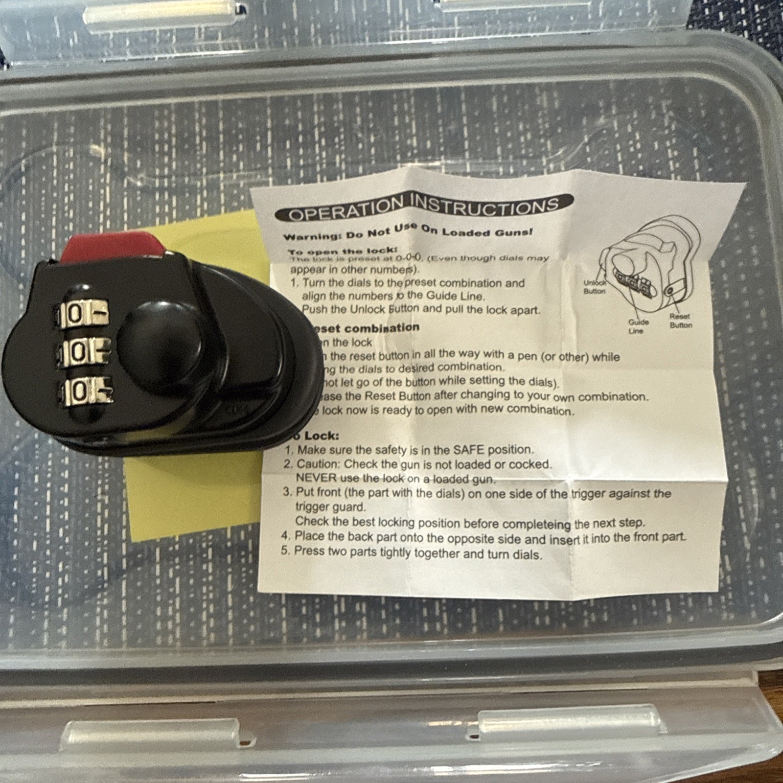 Universal trigger lock - 3 digit combination - 2Pack