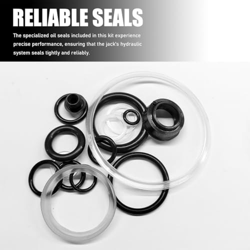 Floor Jack Seal Kit, 3 Ton Horizontal Hydraulic Jack O-Ring Seal with Oil 34PCS
