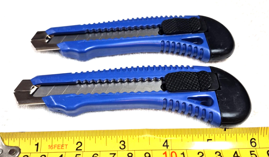 6" SNAP OFF UTILITY KNIVES 2 KNIVES 18MM BLADE