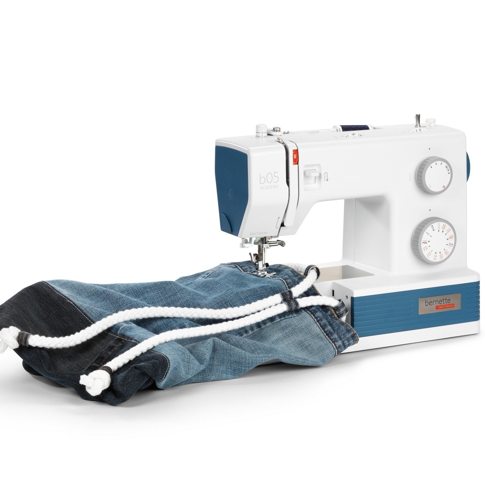 Bernette B05 Academy Sewing Machine with 100 Thread Spools & Matching Bobbins